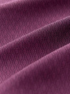 Burgundy Red Regular Fit Easy Care Textured Trimmed Shirt