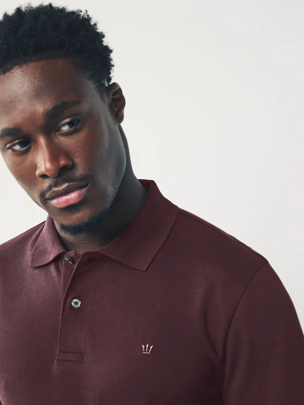 Burgundy Red Regular Fit Long Sleeve Pique Polo Shirt