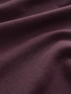 Burgundy Red Regular Fit Short Sleeve Pique Polo Shirt