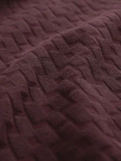 Burgundy Red Regular Fit N.Premium Smart Jaquard Polo Shirt