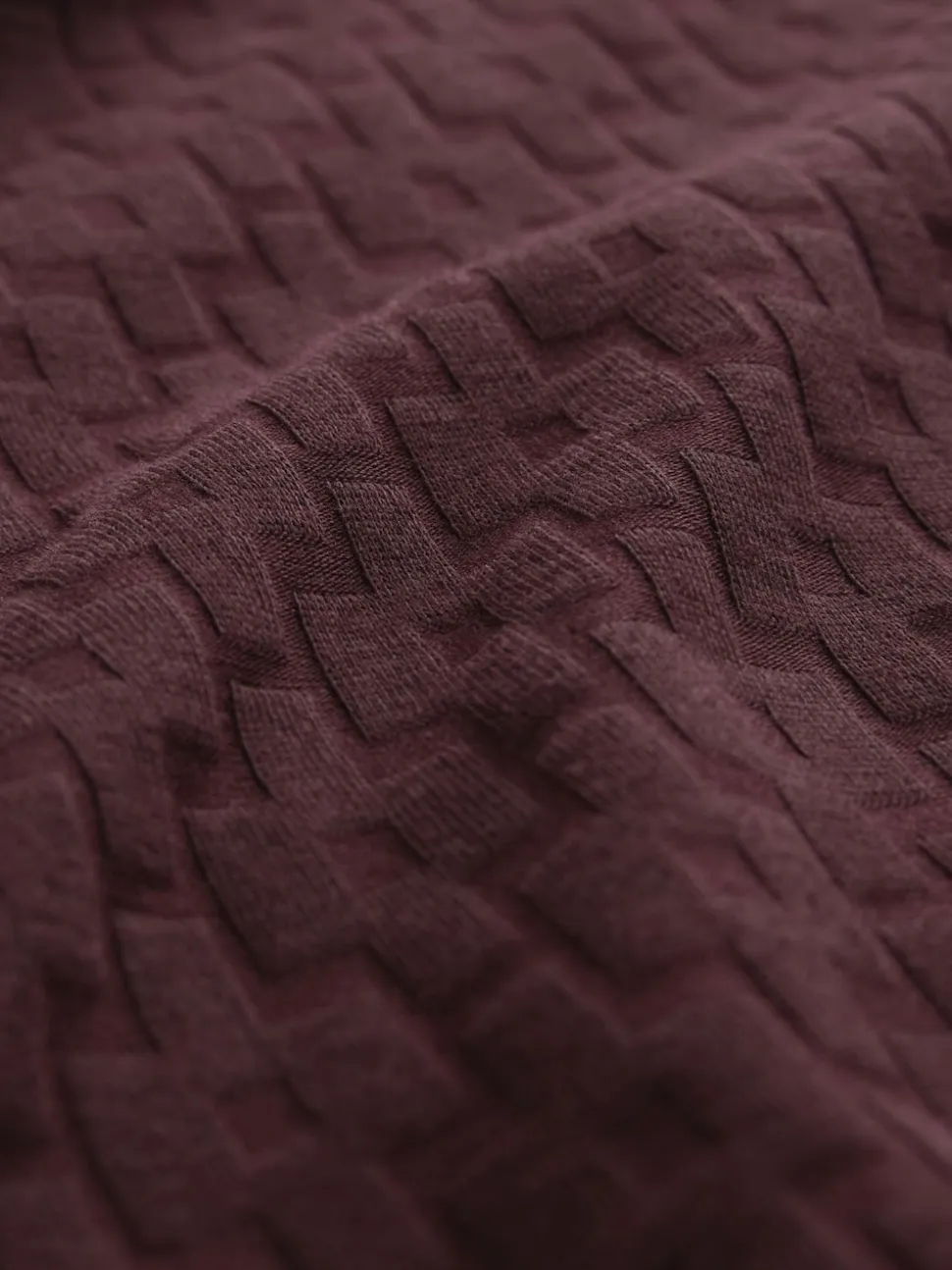 Burgundy Red Regular Fit N.Premium Smart Jaquard Polo Shirt