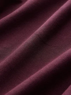 Burgundy Red Slim Fit Short Sleeve Pique Polo Shirt
