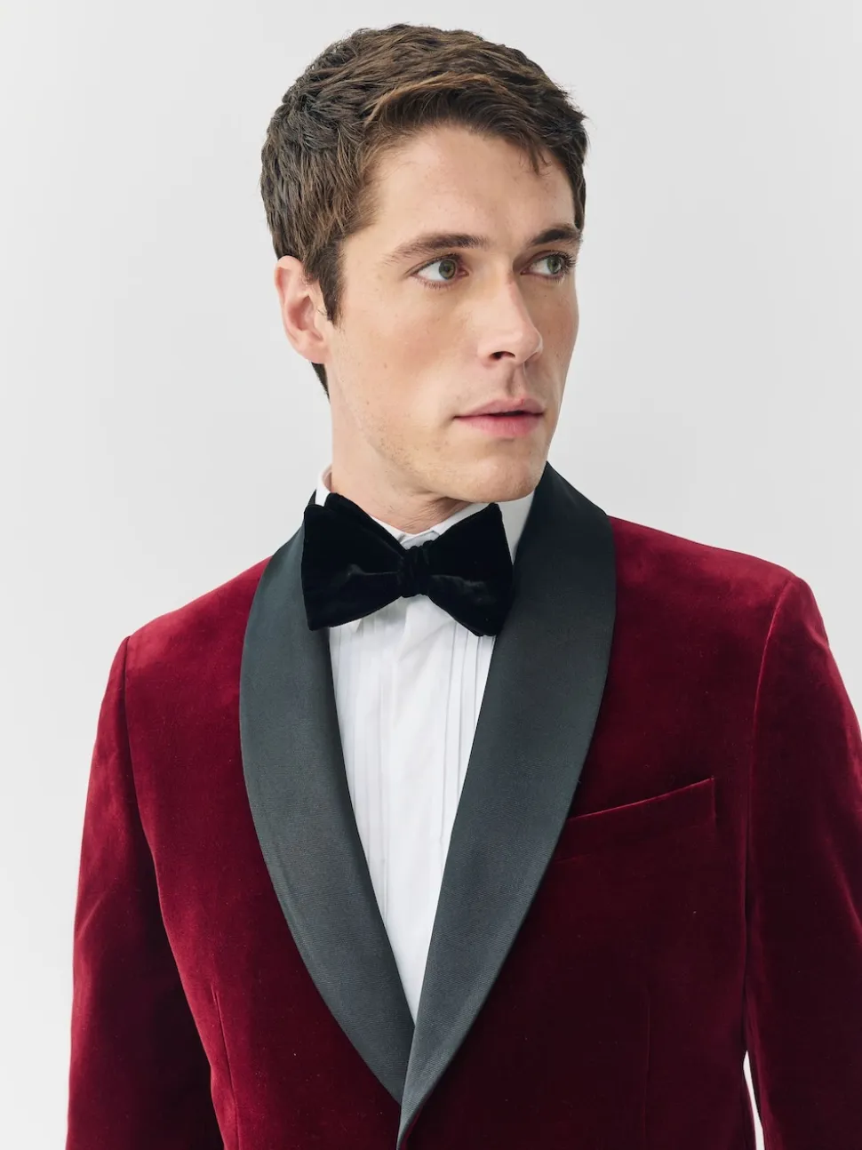 Burgundy Red Slim Fit Signature Pontoglio Italian Velvet Blazer With Shawl Lapel