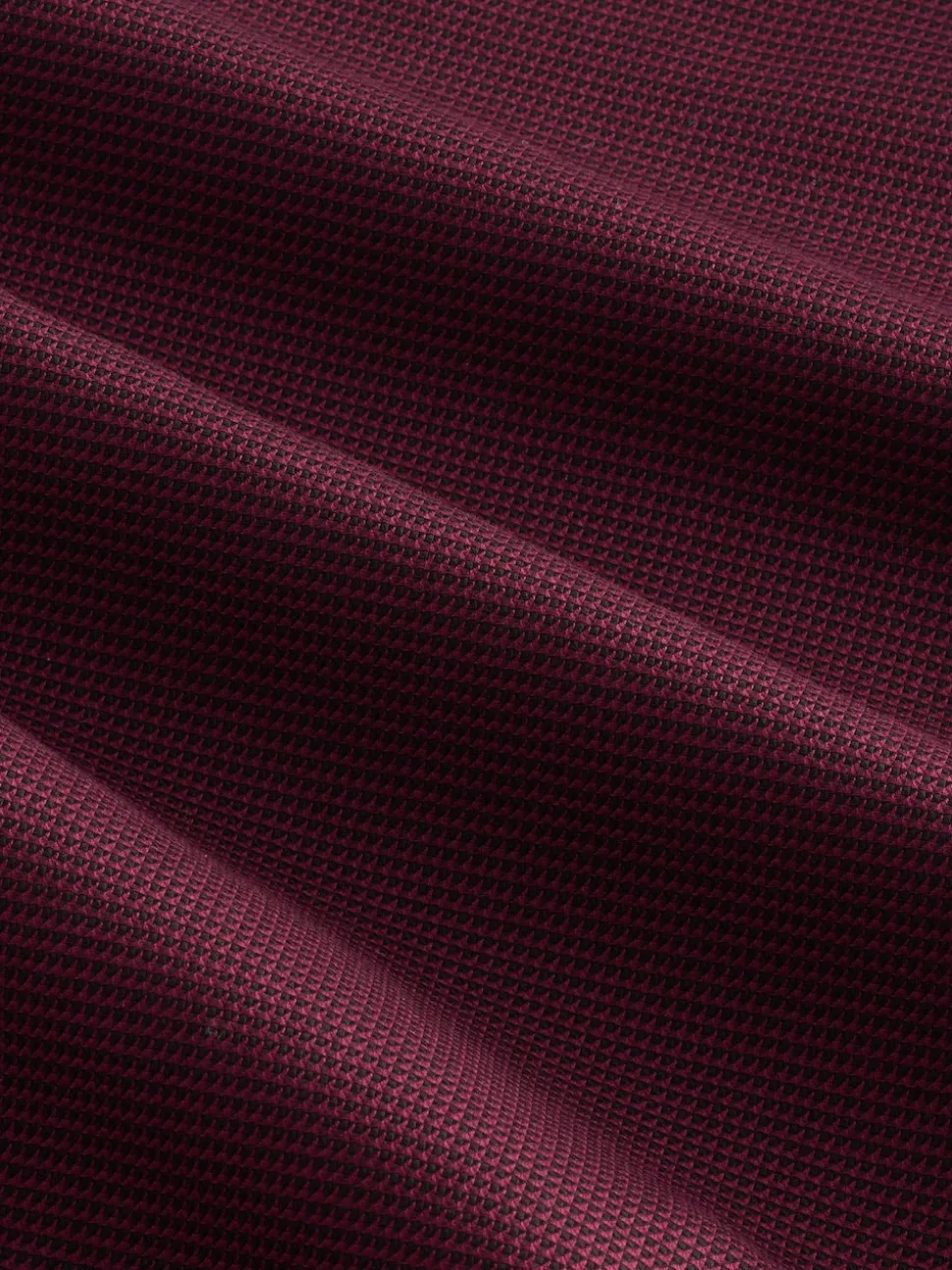 Burgundy Red Slim Fit Signature 100% Cotton with Textured Smart Shirt