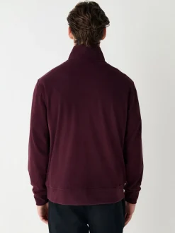 Burgundy Red Soft Touch Quarter Zip Neck Fleece
