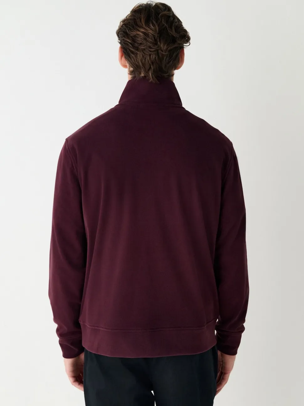 Burgundy Red Soft Touch Quarter Zip Neck Fleece