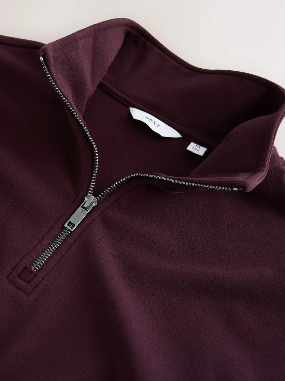 Burgundy Red Soft Touch Quarter Zip Neck Fleece