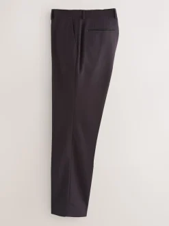 Burgundy Red Tailored Fit Tuxedo Suit Trousers