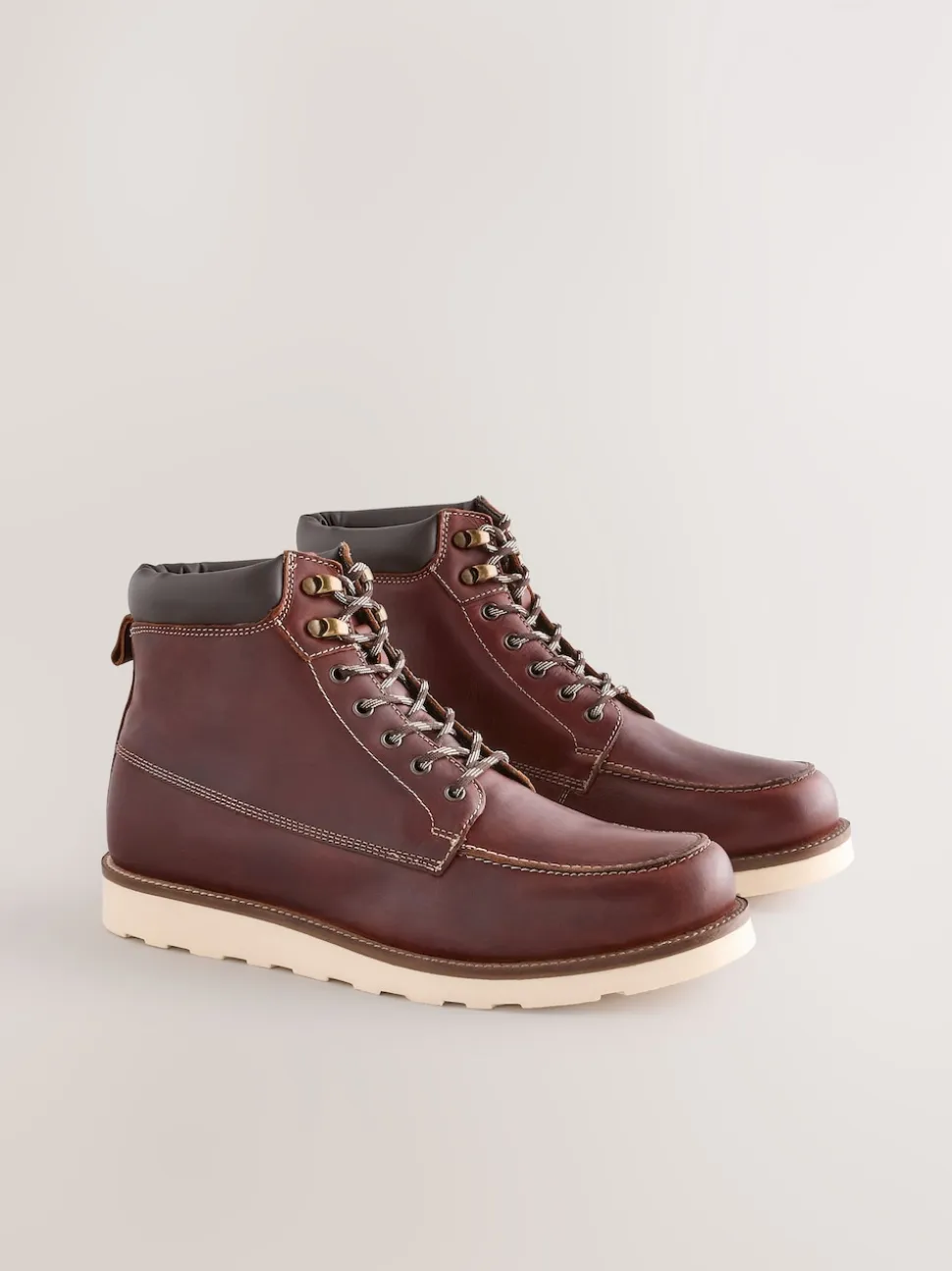 Burgundy Red Tall Apron Wedge Boots