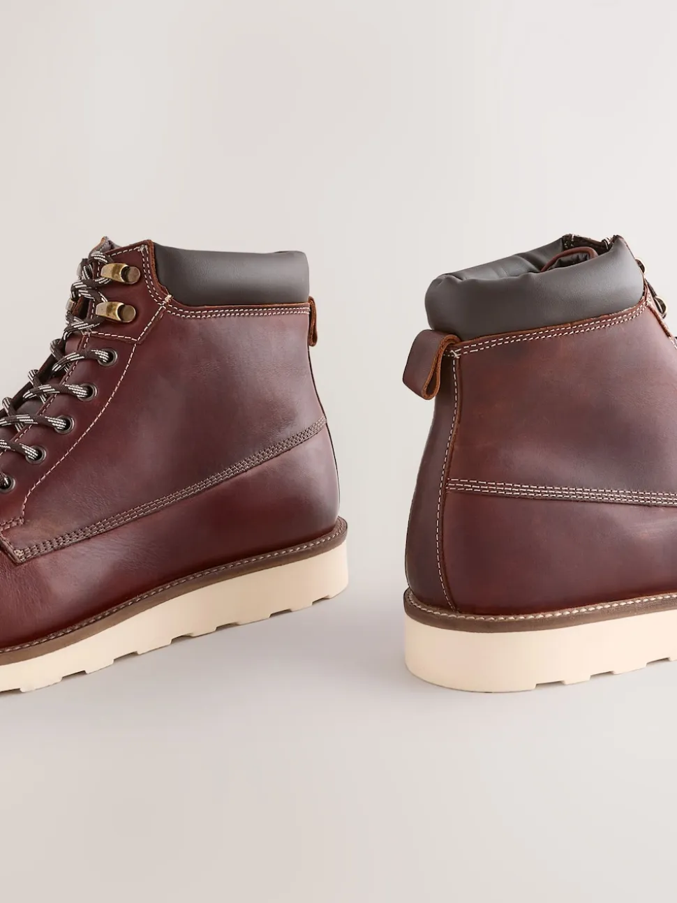 Burgundy Red Tall Apron Wedge Boots