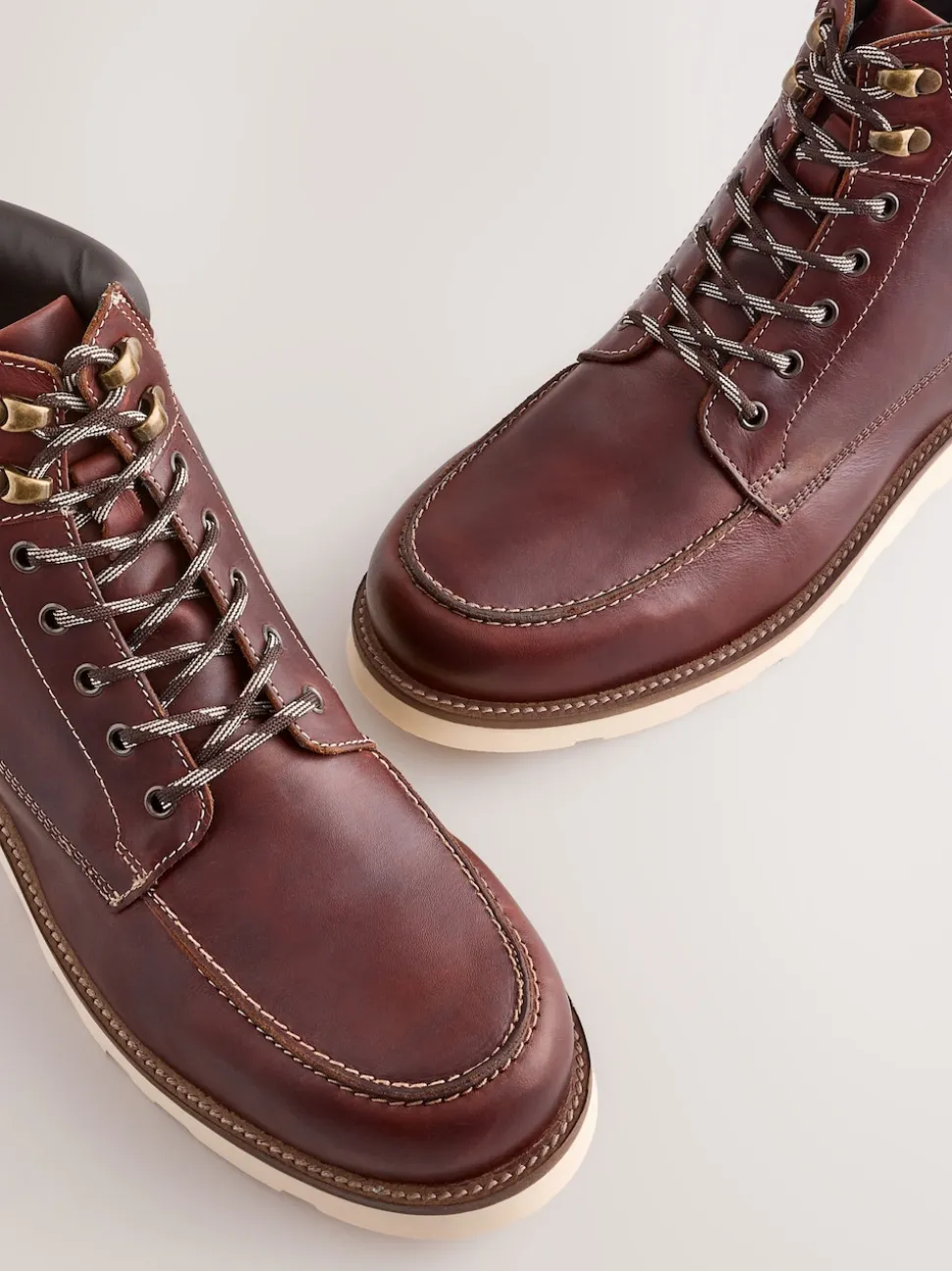 Burgundy Red Tall Apron Wedge Boots