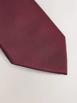 Burgundy Red Textured Tie
