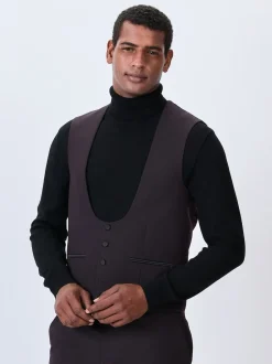 Burgundy Red Tuxedo Suit Waistcoat