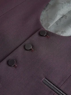 Burgundy Red Tuxedo Suit Waistcoat