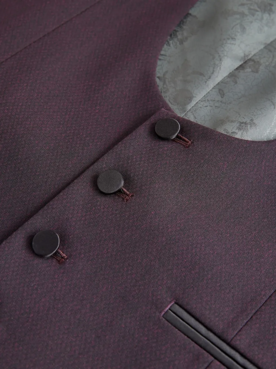 Burgundy Red Tuxedo Suit Waistcoat