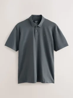 Burgundy Red/Charcoal Grey/Ecru Cream Plain Short Sleeve Jersey Polo Shirts 3 Pack