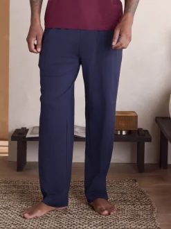 Burgundy Red/Navy Blue Short Sleeve Jersey Pyjamas Set