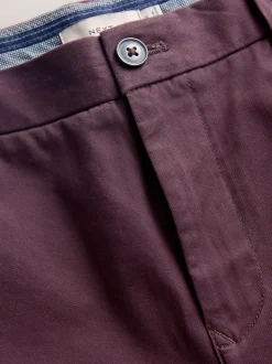 Burgundy Slim Fit Stretch Chinos Trousers