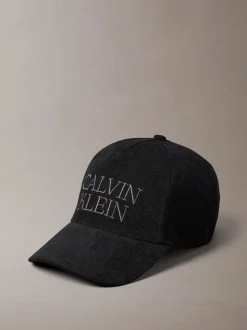 Calvin Klein Black Corduroy Cap