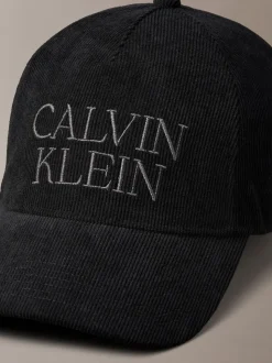 Calvin Klein Black Corduroy Cap