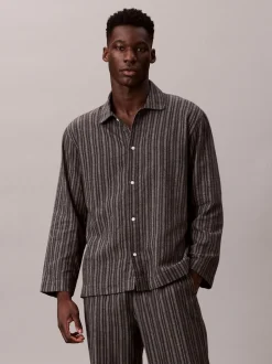 Calvin Klein Black Flannel Pyjama Top