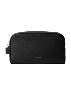 Calvin Klein Black Foil Emboss Dopp Kit Bag