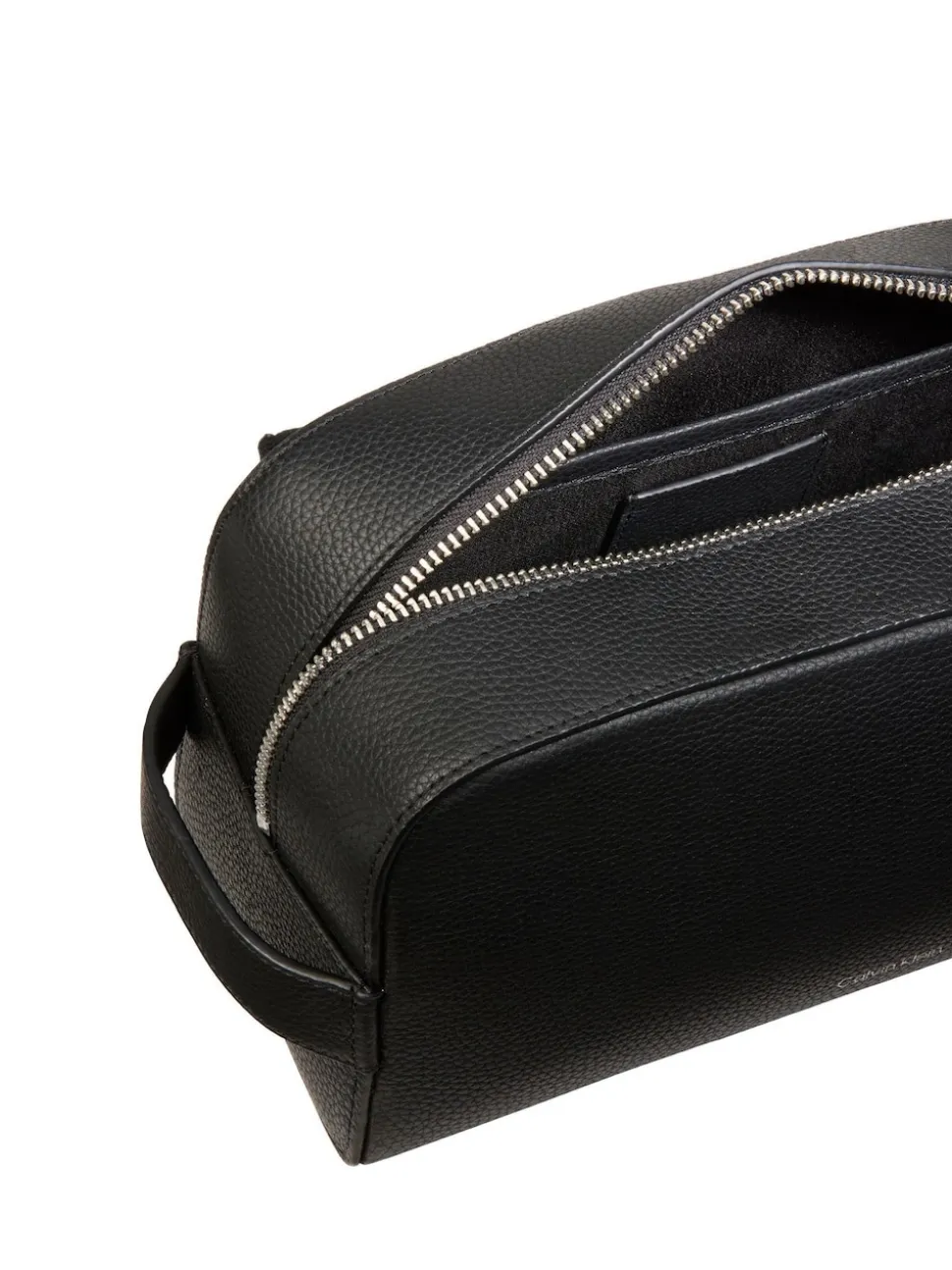 Calvin Klein Black Foil Emboss Dopp Kit Bag