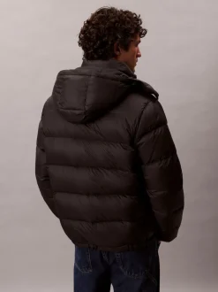 Calvin Klein Black Hooded Down Puffer Jacket