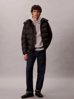 Calvin Klein Black Hooded Down Puffer Jacket