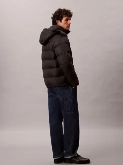 Calvin Klein Black Hooded Down Puffer Jacket