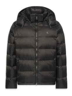 Calvin Klein Black Hooded Down Puffer Jacket