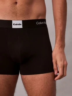 Calvin Klein Black Icon Logo Graphic Stretch Boxer Trunks 3 Pack