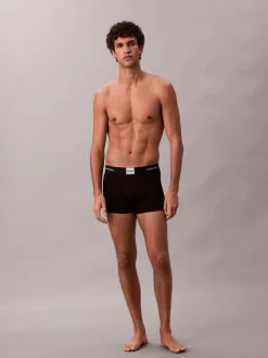 Calvin Klein Black Icon Logo Graphic Stretch Boxer Trunks 3 Pack