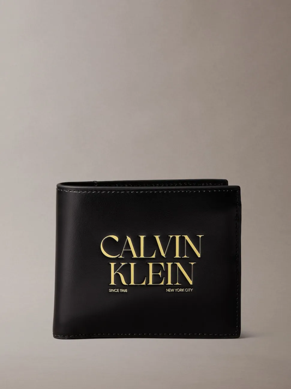 Calvin Klein Black Logo Graphic Billfold Coin Wallet