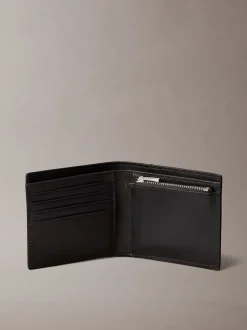 Calvin Klein Black Logo Graphic Billfold Coin Wallet