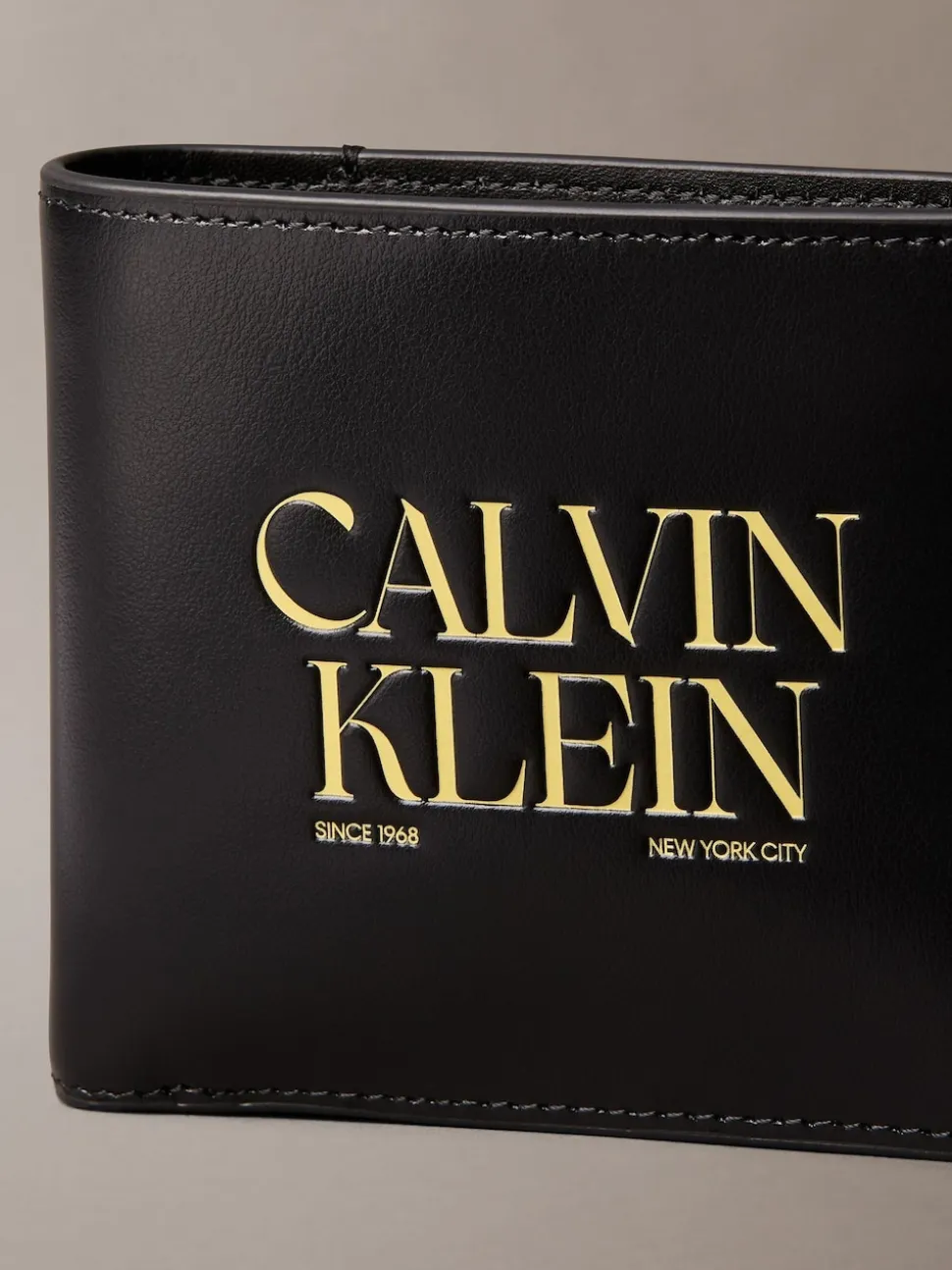Calvin Klein Black Logo Graphic Billfold Coin Wallet