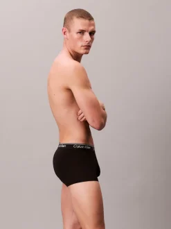 Calvin Klein Black Low Rise Microfibre Stretch Trunks 3 Pack
