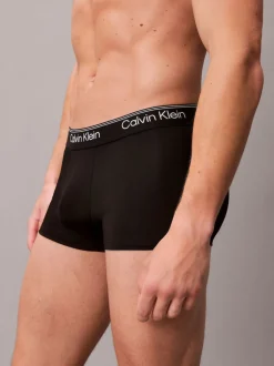 Calvin Klein Black Low Rise Microfibre Stretch Trunks 3 Pack