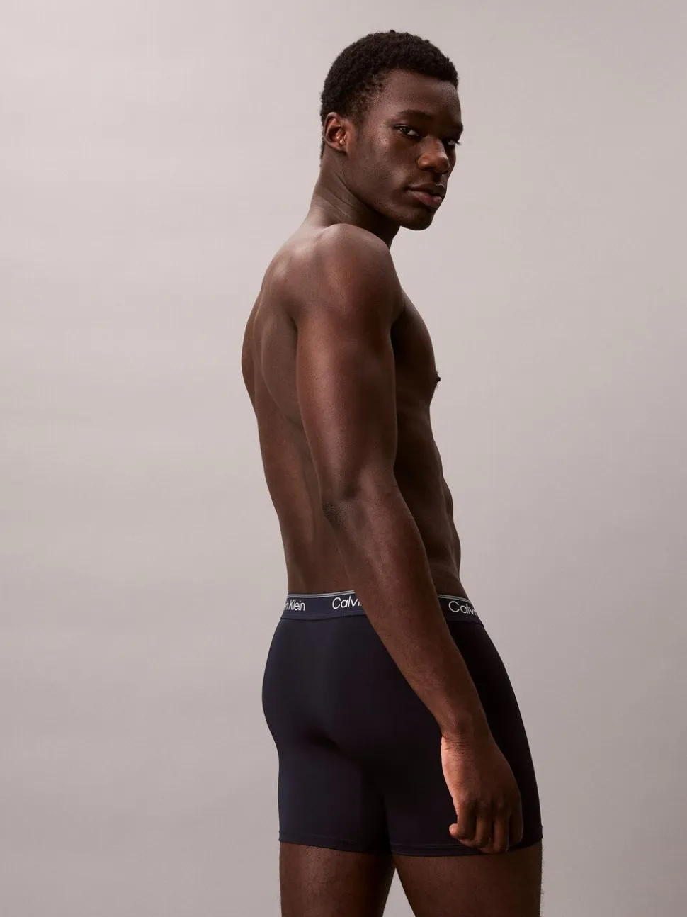 Calvin Klein Black Microfibre Stretch Boxer Briefs 3 Pack