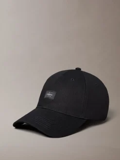 Calvin Klein Black Monogram Woven Patch Cap