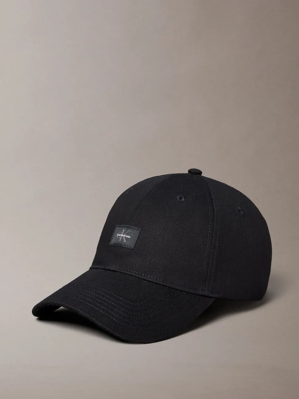 Calvin Klein Black Monogram Woven Patch Cap
