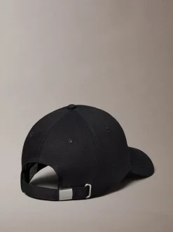 Calvin Klein Black Monogram Woven Patch Cap
