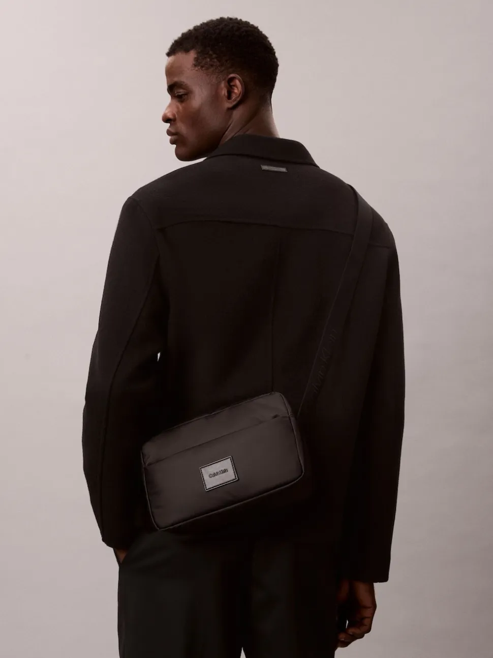 Calvin Klein Black Puffer Utility Camera Bag