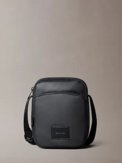 Calvin Klein Black Puffer Utility Reporter Bag