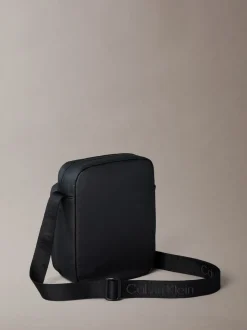 Calvin Klein Black Puffer Utility Reporter Bag