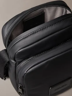 Calvin Klein Black Puffer Utility Reporter Bag