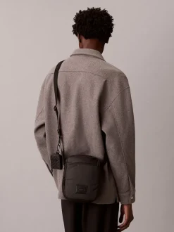 Calvin Klein Black Puffer Utility Reporter Bag