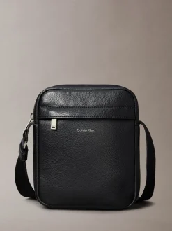 Calvin Klein Black Raised Reporter Bag
