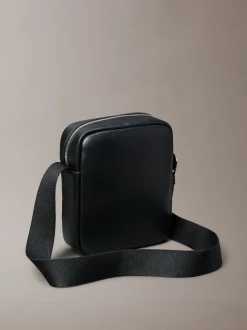 Calvin Klein Black Raised Reporter Bag