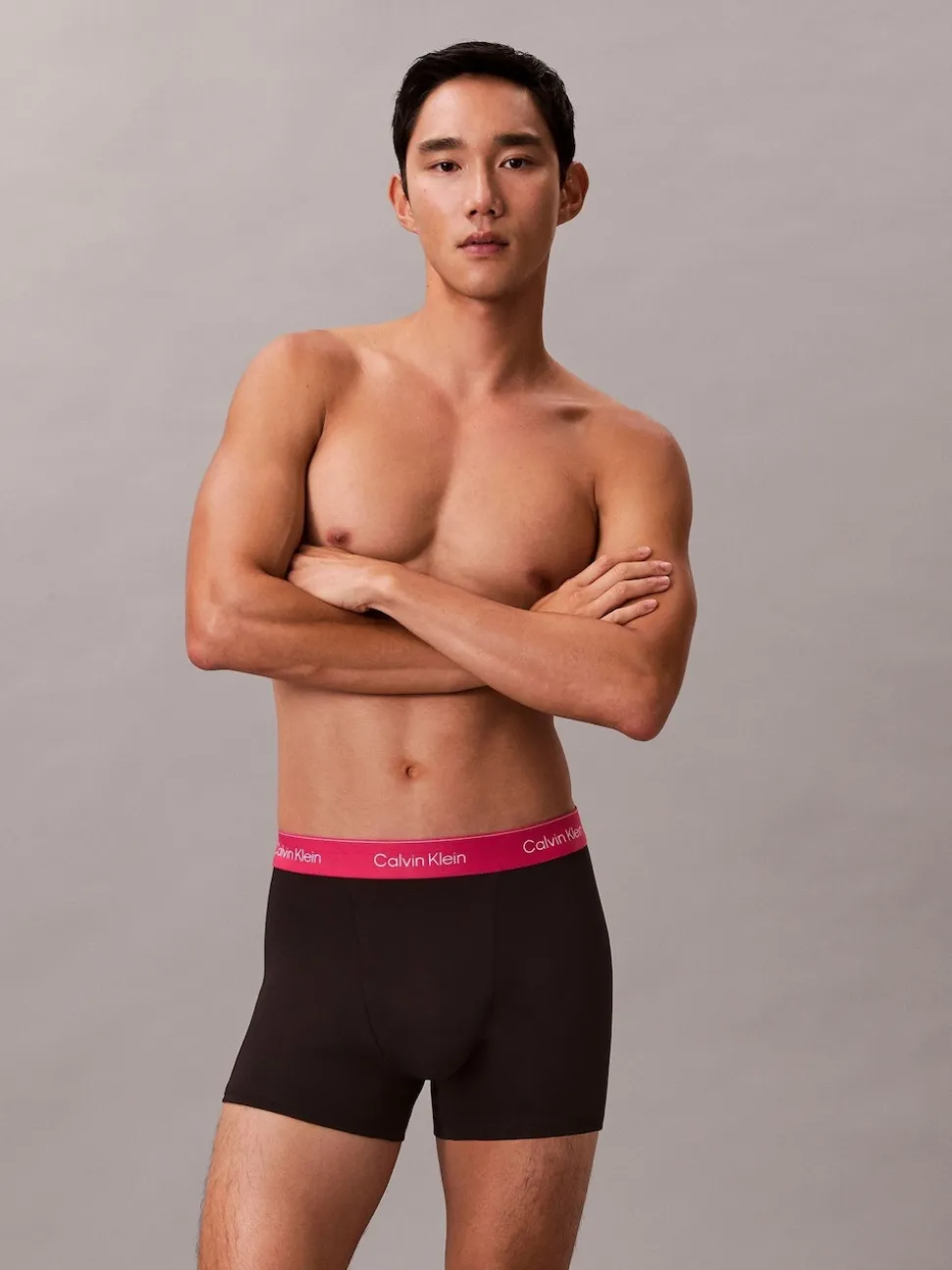 Calvin Klein Black Relaxed Dart Icon Cotton Stretch Trunks 3 Pack